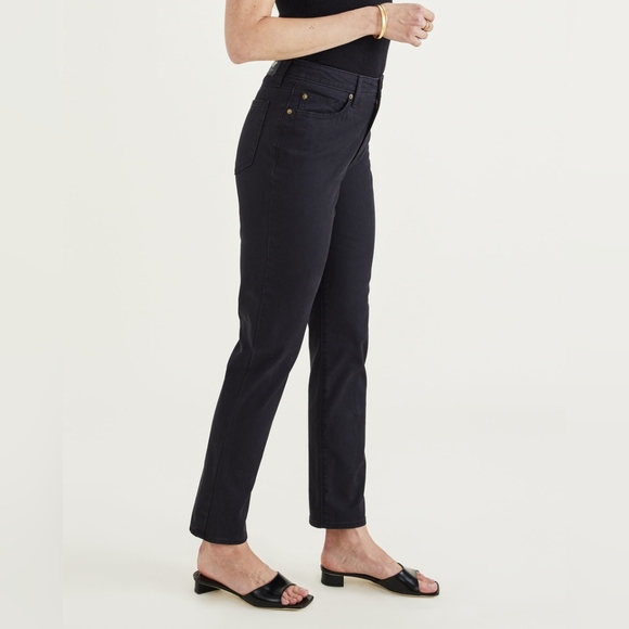 Dockers NWT 5-Pocket, High Slim Fit Pants Black- Sz 25 - Picture 3 of 10